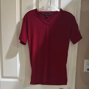 Women's Red V-Neck Top